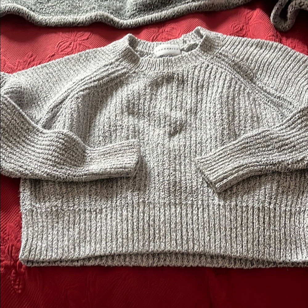 XXS Aritzia Gray Cropped Sweater
